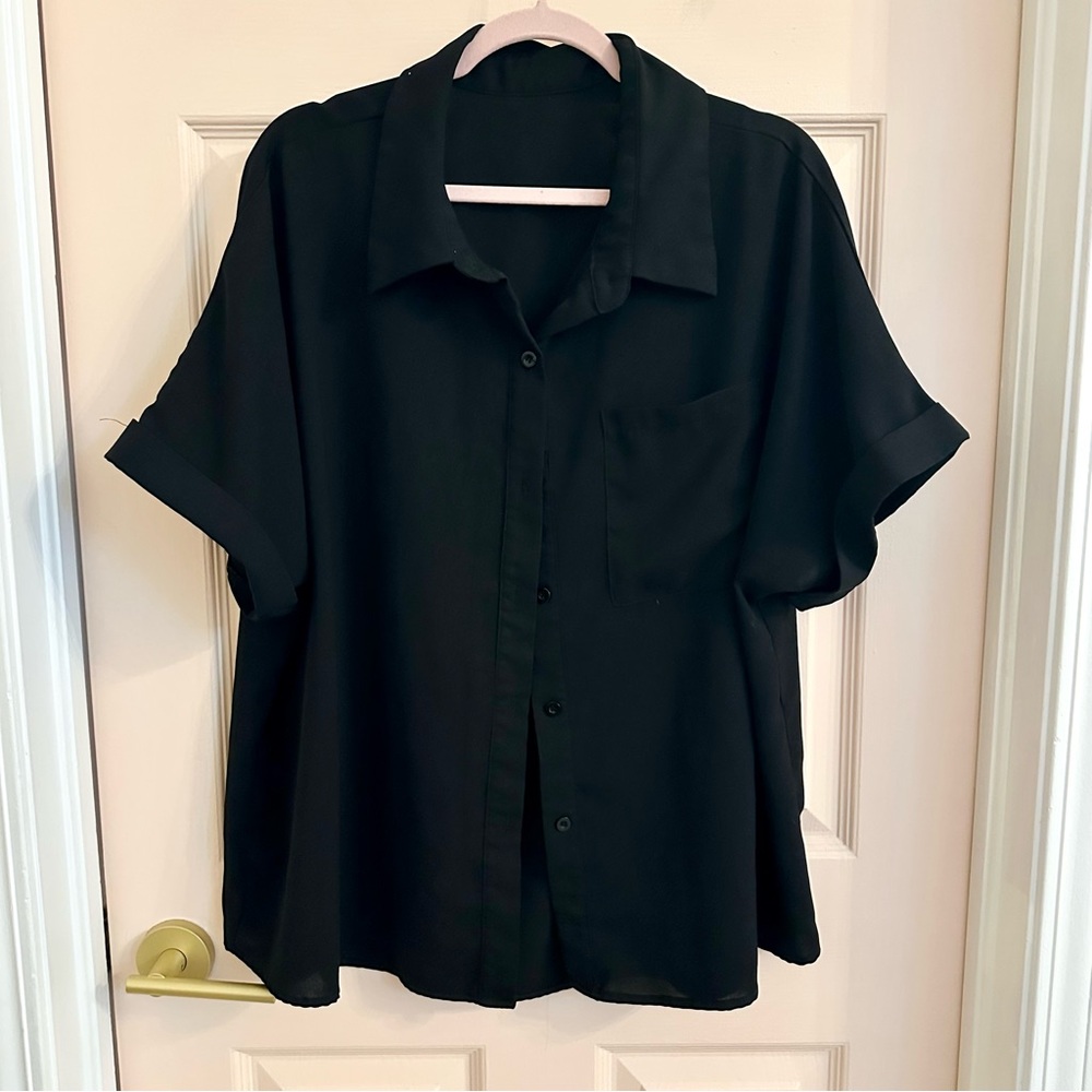 Black Button Down Shirt for Women